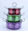 5pcs multicolor 410 stainless steel soup pot cookware set for kitchen