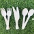 Import 6inch wooden spoon fork knife 100PCS within opp bag party disposable compostable bread steak salad cake dessert  appetizer soup from China