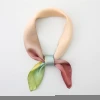 70*70cm Women Summer Head Neck Hair Tie Band ombre Square Silk satin Scarf