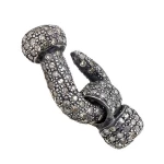 925 Sterling Silver Genuine Diamond Pave Jewelry Findings Clasp & Lock Pendant Fine Jewelry Manufacturer