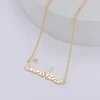 925 sterling silver Gold Plated Name Letter Necklace Women Pendant Statement Necklace Sunshine Pendant
