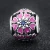 Import 925 sterling silver women bracelet pink Enamel heart european charm bead from China