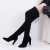 Import A  Autumn and winter European and American new plus-size boots over knee high heel round head frosted boots from China