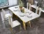 Import A8091 Gold stainless  steel luxury dining table set dining room furniture from China