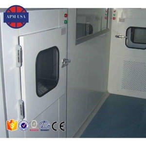 Air Shower Pass Box with Auto Roll Conveyor Line