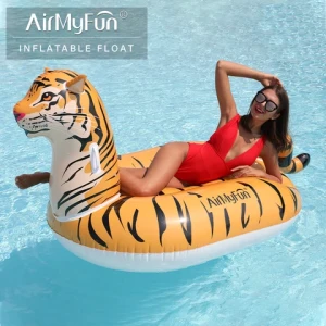 Airmyfun Tiger Float 200*105*100cm Summer Pvc Water Floats Inflatable Foam Pool Floats For Adults Inflatable seats