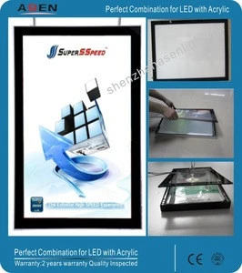Aluminum picture frame Slim LED Magnetic Advertising Light Boxes