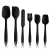 Import Amazon 6 piece silicone handle kitchenware set non stick pot spoon spatula colander kitchen utensils from China