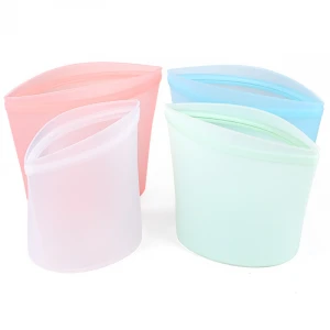 Amazon Hot Sale silicone food container bag silicone reusable food storage bag silicone food bag