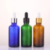 Amber green blue glass olive oil dropper bottles 5ml to 100ml