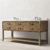 American vintage home wood bathroom cabinet washing table vanity table washed console table
