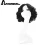 Import ANOGOL Black Snow White Fluffy High Temperature Fiber Short Curls Synthetic Cosplay Wig for Halloween Party from China