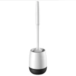 Anti-bacterial silicone toilet brush no scratch soft toilet cleaner brush