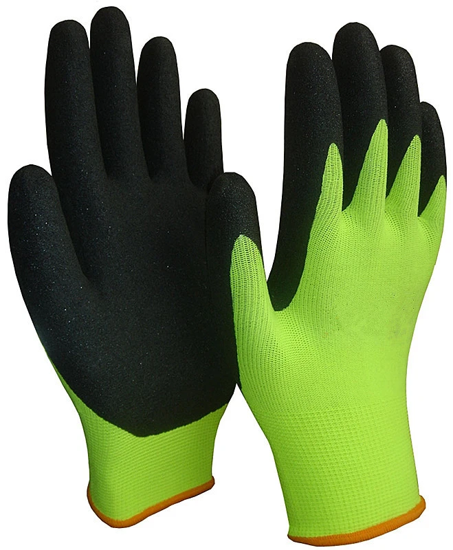 Anti impact nitrile safety gloves cut resistant hand gloves with no-slip for Industrial and oilfield leather hand gloves