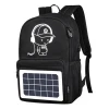 Anti-Theft Business Laptop Bag Water Resistant Bookbag Luminous Logo Solar Charging Backpack With USB Charger