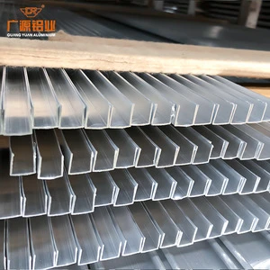 Architectural u channel aluminum extrusion with anodizing and brushing silver finish