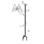 Artigarden Custom Heavy Duty Black Floor Rack Stand  Garden Decorative  Metal Water Hose Holder