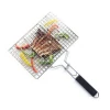Barbecue Net Wooden Handle BBQ Tool Grilled Fish Stainless Steel Portable BBQ Grilling Basket BBQ Accessory