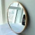 Import Bath gold floor decorative fogless round metal frame copper free silver mirror from China