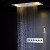 Import Bathroom brass LED top ceiling shower faucet thermostatic overhead rain shower from China