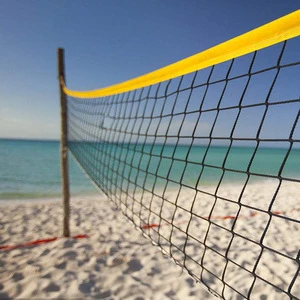 Beach volleyball nets with steel cable rope