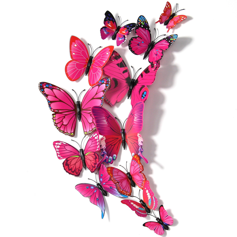 Buy Beautiful 3d Butterfly Wall Sticker Decals Removable Diy Home ...