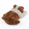 Beautiful style bulldog shape bedroom slippers warm fluffy slippers for kids