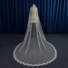 Beautiful wedding bridal long veils with edge lace appliques
