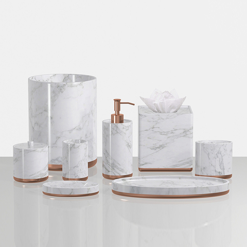 The Stella Collection – Elegant Modern Bathroom Décor Accessories Set of 6 main image 1