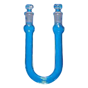 Best Quality U Tube, with Two Sockets with Stopper. Lab Glassware Highly Pure Lab Materials