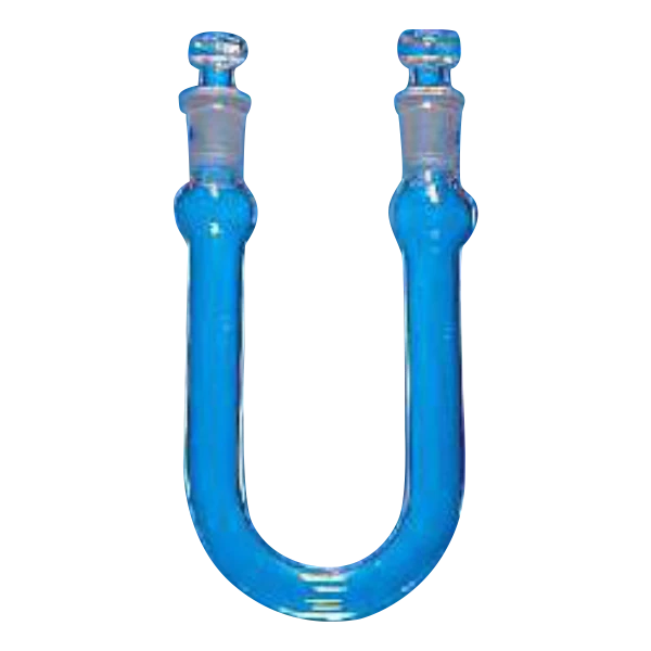 Best Quality U Tube, with Two Sockets with Stopper. Lab Glassware Highly Pure Lab Materials