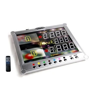 Best seller electronic snooker scoreboard digital billiard scoreboard with wireless control