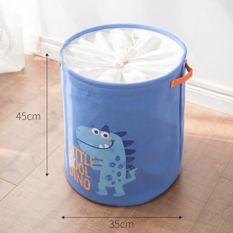 Best Selling Cotton EVA Cartoon Print Folding Dirty Laundry Basket Sorter Storage