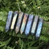 Big Long 90-100mm Point Wholesale Natural Herkimer Diamonds Stone Labradorite Terminated Point Wand Tower for Decoration