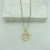 Import Big Round Shaped Pendant With Zircons 18k Gold Plated Stainless Steel Necklace New In Simple Style New Fashion Jewelry from China