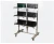 Import Black ESD PCB storage trolley cart trolley SMT Trolley with hanging racks from China