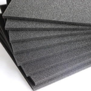Black high density rubber high temperature resistant sponge foam board and roll