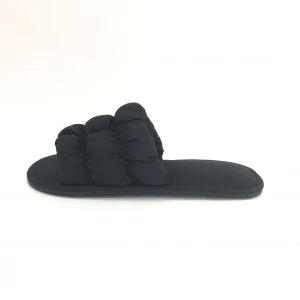 Black Quilted Open Toe Fashionable Women Summer Sandals Indoor or Outdoor