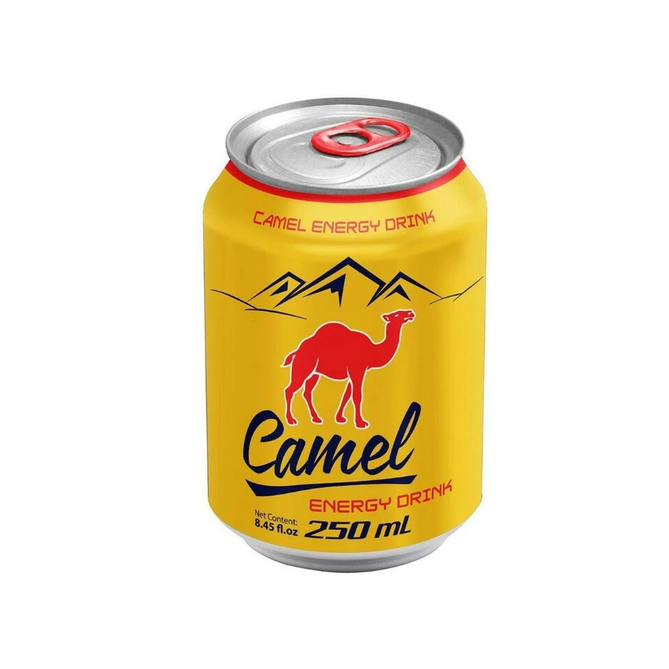 Blue Can Tinned 250ml Camel Energy Soft Drink