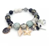 Bohemia handmade shell starfish shaped charm bracelet metal tassel nature beads bracelet