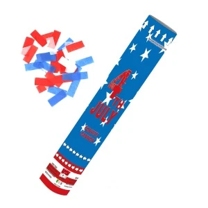 Boomwow Stars Red White Blue Patriotic Party Supplies 30cm Confetti Popper Festive Atmosphere Maker