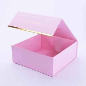 Brivote custom design pink big foldable underwear storage shoe sock box gift holographic clothing shipping paper packaging box