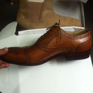 Brown Oxford Brogue Dress Shoes, Whole Sale Hand Crafted Mens Footwear