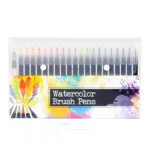 Brush Pen 20 Pack Nylon Brush soft Tips Fudenosuke Brush Pens Paint Markers for Coloring for Calligraphy and Art Drawing