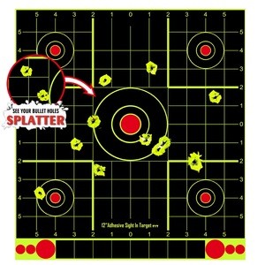 Burst Bullseye  12 inch  Sight-In Reactive Splatter Targets paper shooting targets
