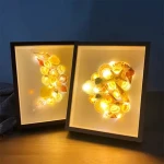 C2024 Creative Design  LED Picture Display Black Solid Wood Deep Shadow Box Frame for home decor