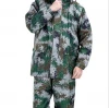 Camouflage PVC rain coa camouflage or army green color for outdoor use light weight portable waterproof rain gear