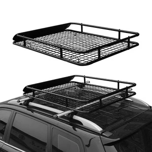 Camping car roof cargo rack with net