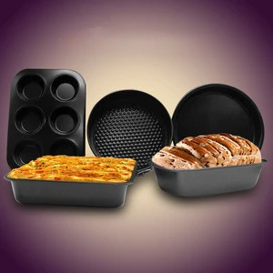 Carbon Steel Nonstick 5pcs Baking Set with Baking Tray,Springform and Bread Tin