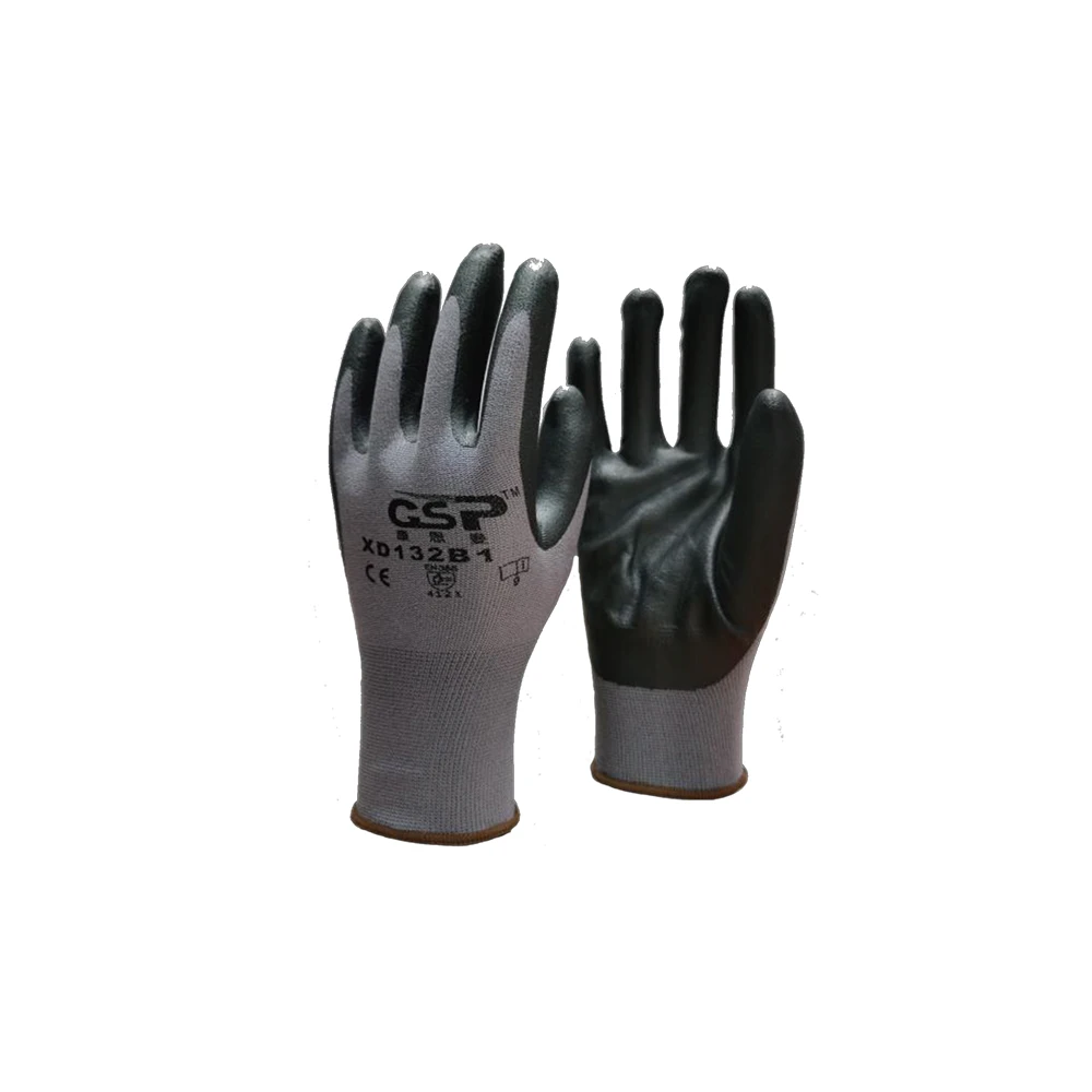 CE Certification Latex High performance cut resistant Coated Powder Free Examination Nitrile Gloves
